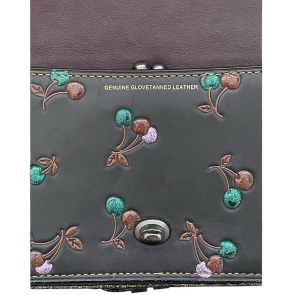 COACH 1941 Glitter Cherry Black Glovetanned Leather. Dusty and Bag! - Picture 9 of 13